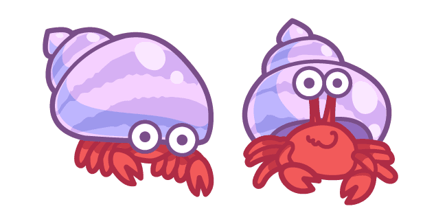 Cute Hermit Crabcustom cursor pack