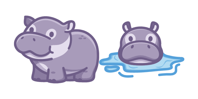 Cute Hippocustom cursor pack