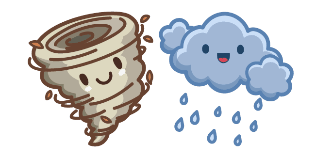 Cute Hurricane and Cloudcustom cursor pack