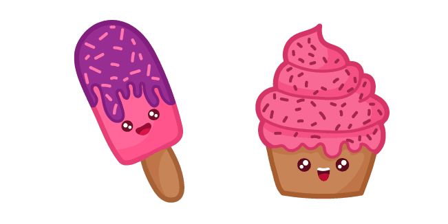 Cute Ice Cream and Cupcakecustom cursor pack