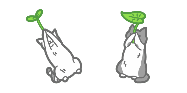 Cute Leaf Catscustom cursor pack