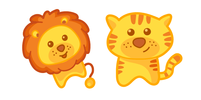 Cute Lion and Tigercustom cursor pack