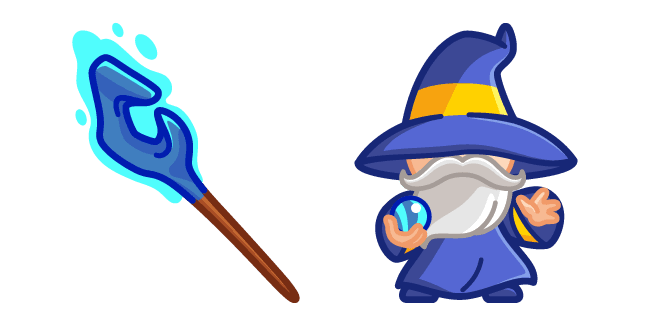 Cute Magician and Staffcustom cursor pack