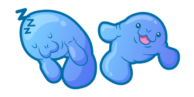 Cute Manateecustom cursor pack