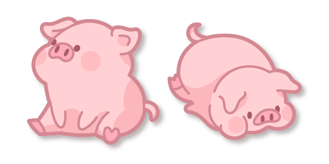 Cute Melancholic Pigcustom cursor pack