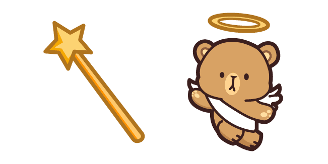 Cute Mocha Bear Angelcustom cursor pack