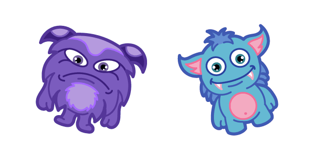 Cute Monsterscustom cursor pack