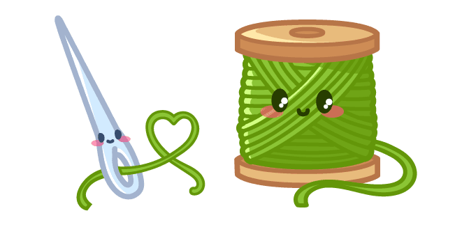 Cute Needle and Spool of Threadcustom cursor pack