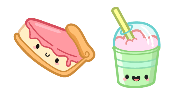 Cute Piece of Cake and Frosted Lemonadecustom cursor pack