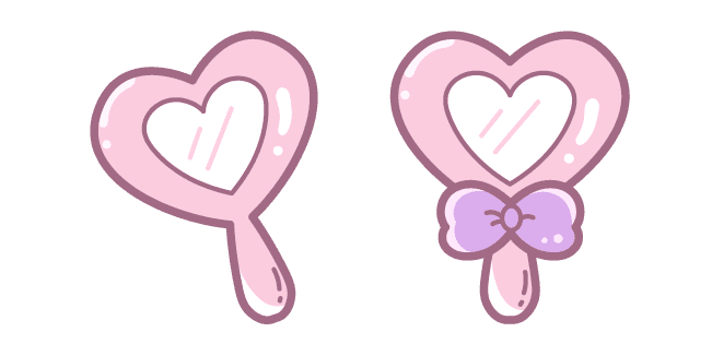 Cute Pink Mirror Heartcustom cursor pack