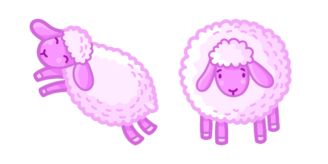 Cute Pink Sheepcustom cursor pack