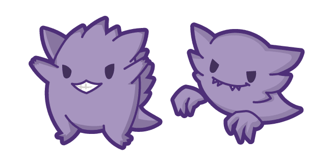 Cute Pokemon Gengar and Hauntercustom cursor pack