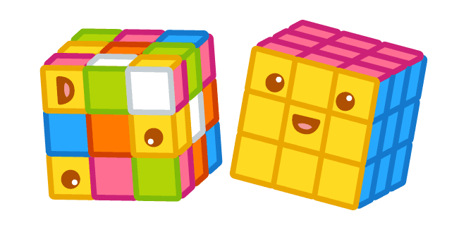 Cute Rubik's Cubecustom cursor pack