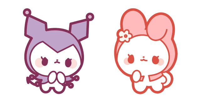 Cute Sanrio Kuromi and My Melodycustom cursor pack