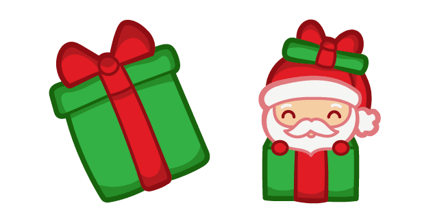 Cute Santa in Giftcustom cursor pack