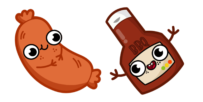 Cute Sausage and BBQ Saucecustom cursor pack