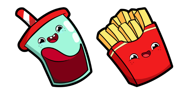 Cute Soft Drink and Friescustom cursor pack