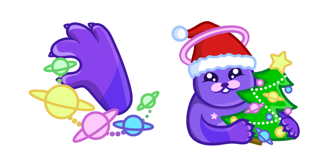 Cute Space Cat Christmascustom cursor pack