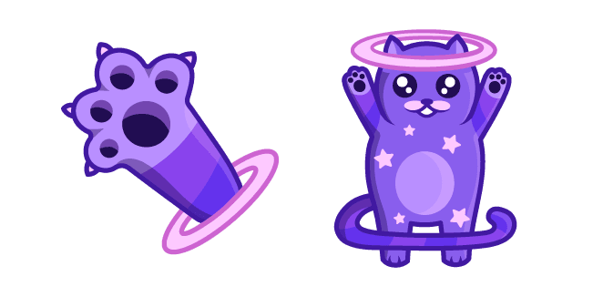 Cute Space Cat Happycustom cursor pack