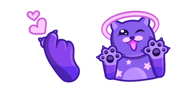 Cute Space Cat Kisscustom cursor pack