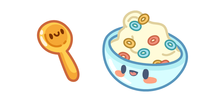 Cute Spoon and Cerealcustom cursor pack