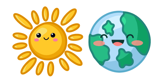 Cute Sun and Earthcustom cursor pack