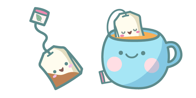 Cute Tea Bag and Cup of Teacustom cursor pack