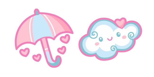 Cute Umbrella and Cloudcustom cursor pack