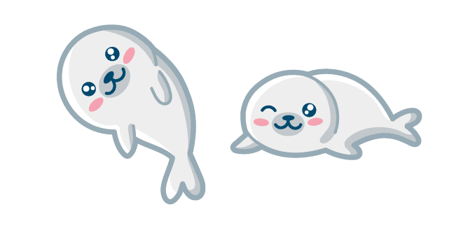 Cute White Sealcustom cursor pack