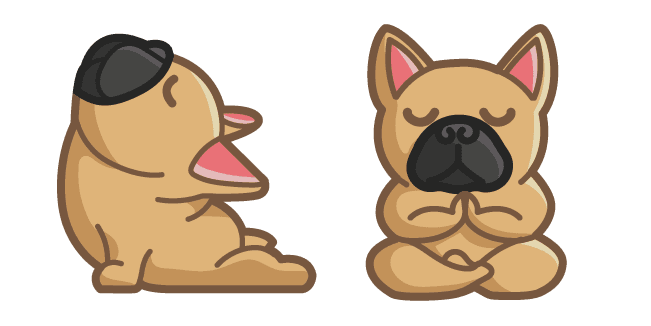 Cute Yoga Bulldogcustom cursor pack