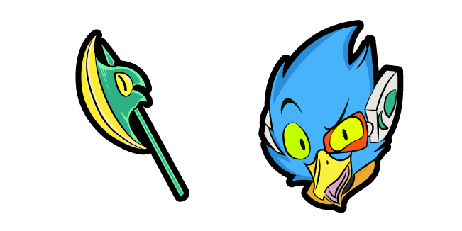 Deltarune Berdly and Battle Axecustom cursor pack