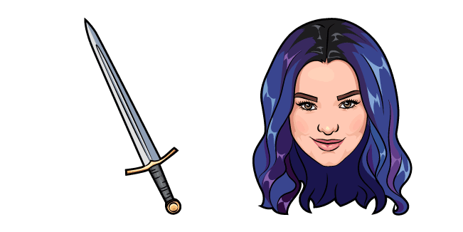 Descendants 3 Mal and Swordcustom cursor pack