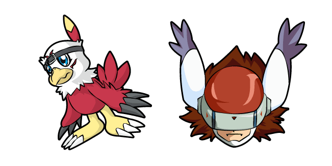 Digimon Hawkmon and Silphymoncustom cursor pack