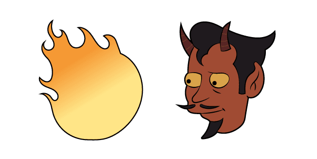 Disenchantment Satan and Firecustom cursor pack