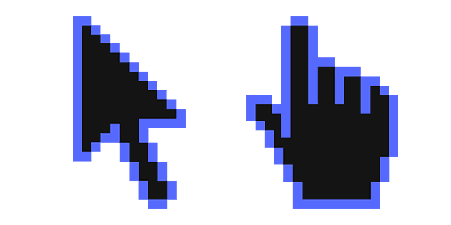 Dodger Blue Pixelcustom cursor pack