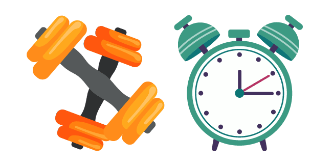 Dumbbells and Alarm Clockcustom cursor pack