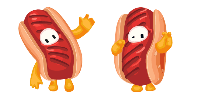 Fall Guys Character in Hot Dog Costumecustom cursor pack