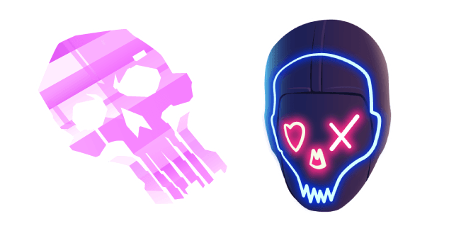 Fortnite Holo Skull and Party Troopercustom cursor pack