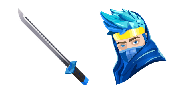 Fortnite Ninja Skin Dual Katanas Back Blingcustom cursor pack