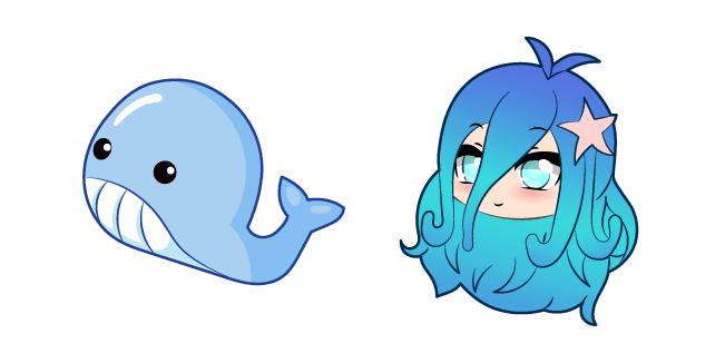 Gacha Life Coral and Dolphincustom cursor pack