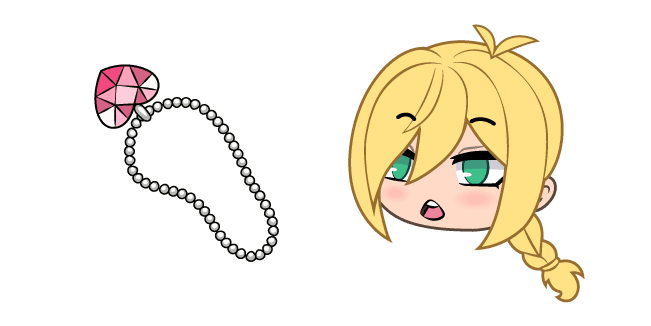 Gacha Life Crystal and Heart Necklacecustom cursor pack