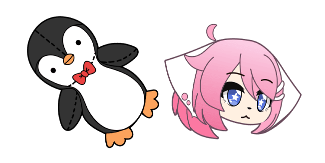 Gacha Life Senpai Artz and Penguin Dollcustom cursor pack