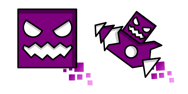 Geometry Dash Cube 145 and Ship 13custom cursor pack