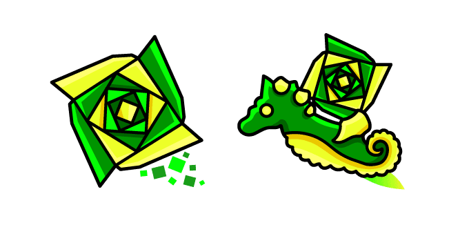 Geometry Dash Cube 29 and Ship 17custom cursor pack