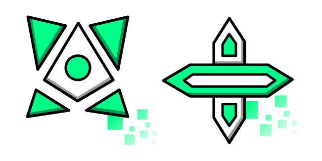 Geometry Dash Cube 32 And Ball 39custom cursor pack