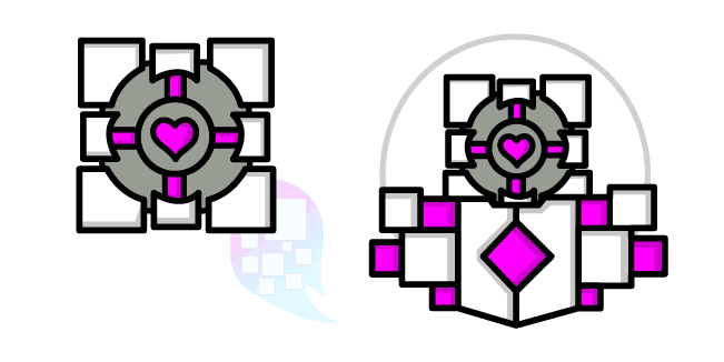 Geometry Dash Cube 47 and UFO 7custom cursor pack