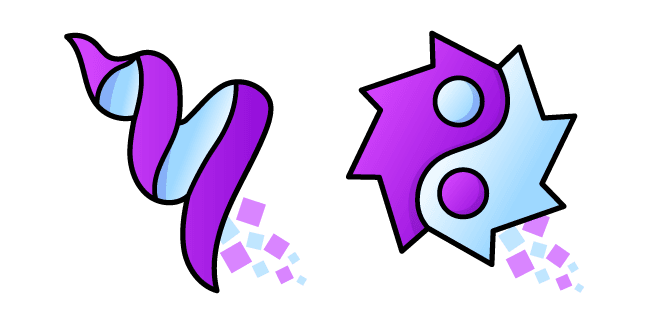 Geometry Dash Wave 27 and Ball 11custom cursor pack