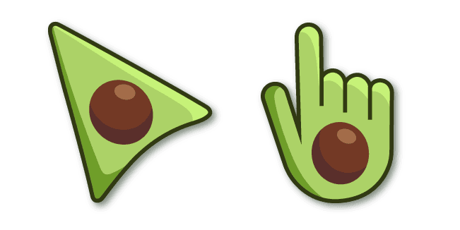 Green Avocado on Green Backgroundcustom cursor pack