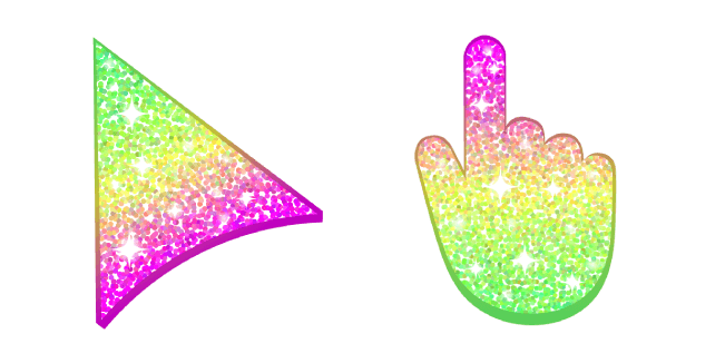 Green Pink Ice Cream Glittercustom cursor pack