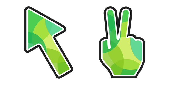 Green Victory Handcustom cursor pack